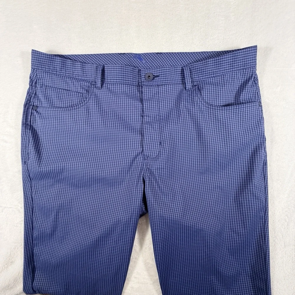 Tommy Bahama Mens 40x32 Pants Island Zone Barbados Pro Vista Check Flat Front
